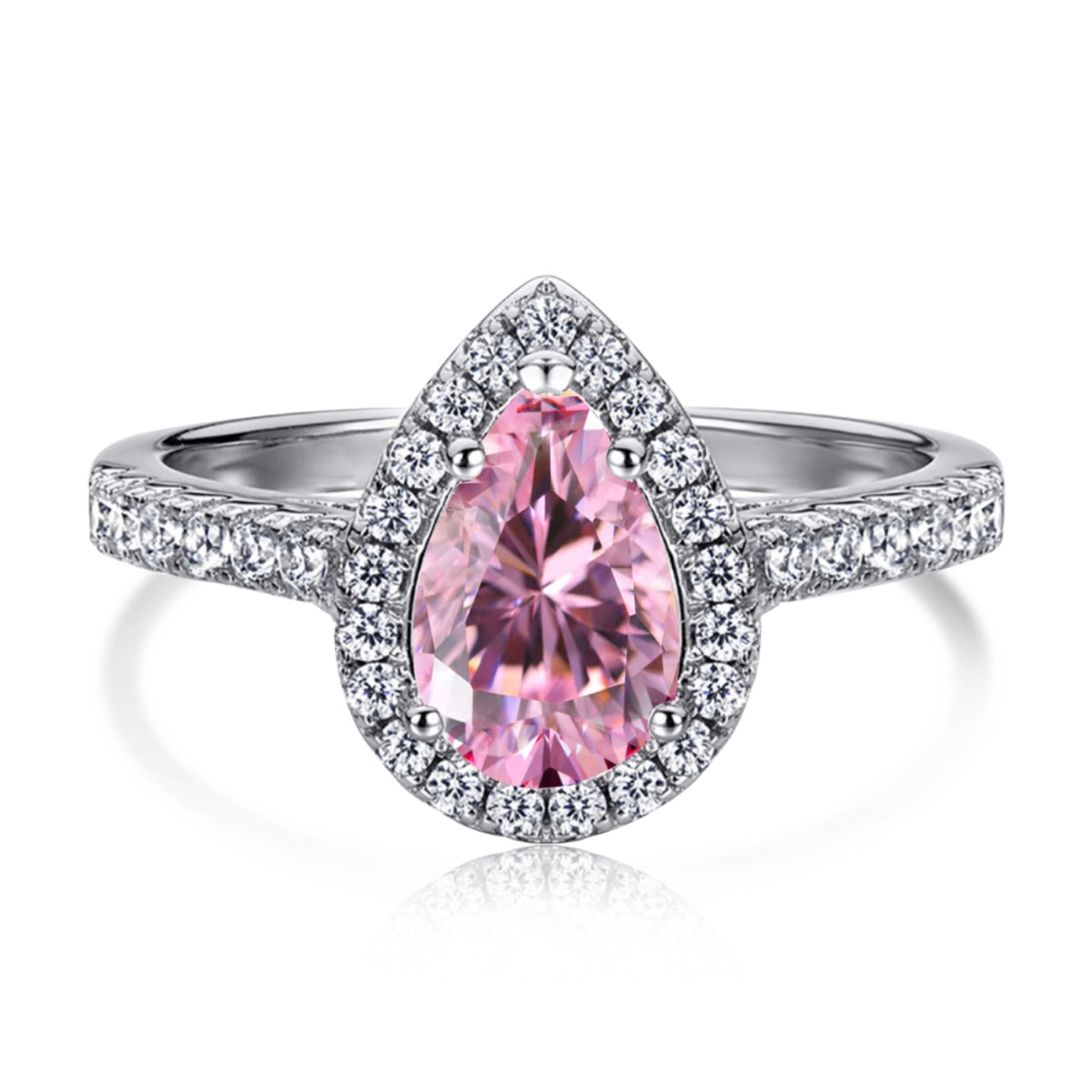 [ELAN LUXE]1.0 Carat Luxurious Resplendent Water Drop Shape Wedding Ring
