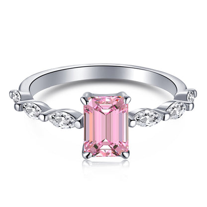 [ELAN LUXE]1.0 Carat Dainty Resplendent Radiant Cut Daily Ring