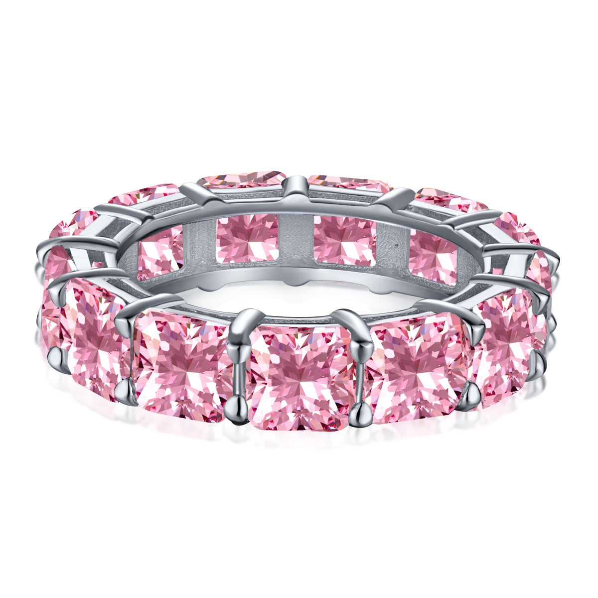 [ELAN LUXE]Elegant Princess Cut Tennis Ring