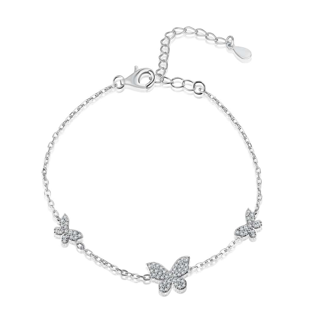 [ELAN LUXE]Delicate Butterfly Pendant Bracelet