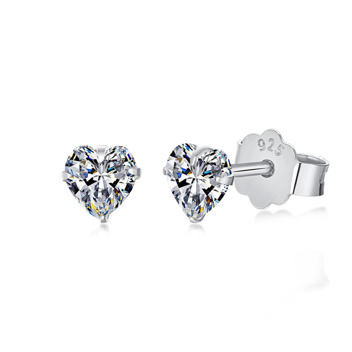 [ELAN LUXE]Sparkling Heart Shaped Simple Earrings