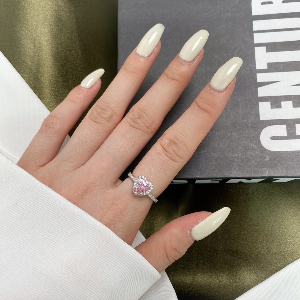 [ELAN LUXE]Eternity Splashy Romantic Heart Shape Lover Ring