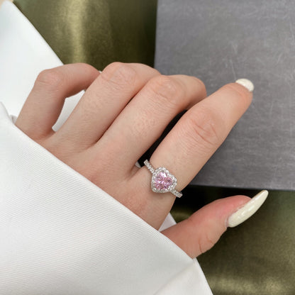 [ELAN LUXE]Eternity Splashy Romantic Heart Shape Lover Ring