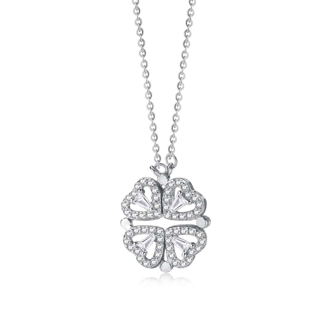 [ELAN LUXE]Ornate Heart Cut Flower Shape Necklace