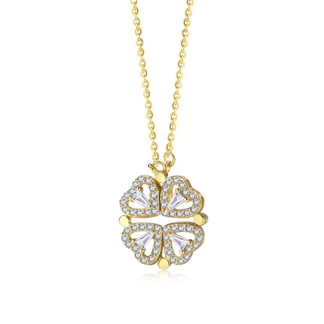 [ELAN LUXE]Ornate Heart Cut Flower Shape Necklace