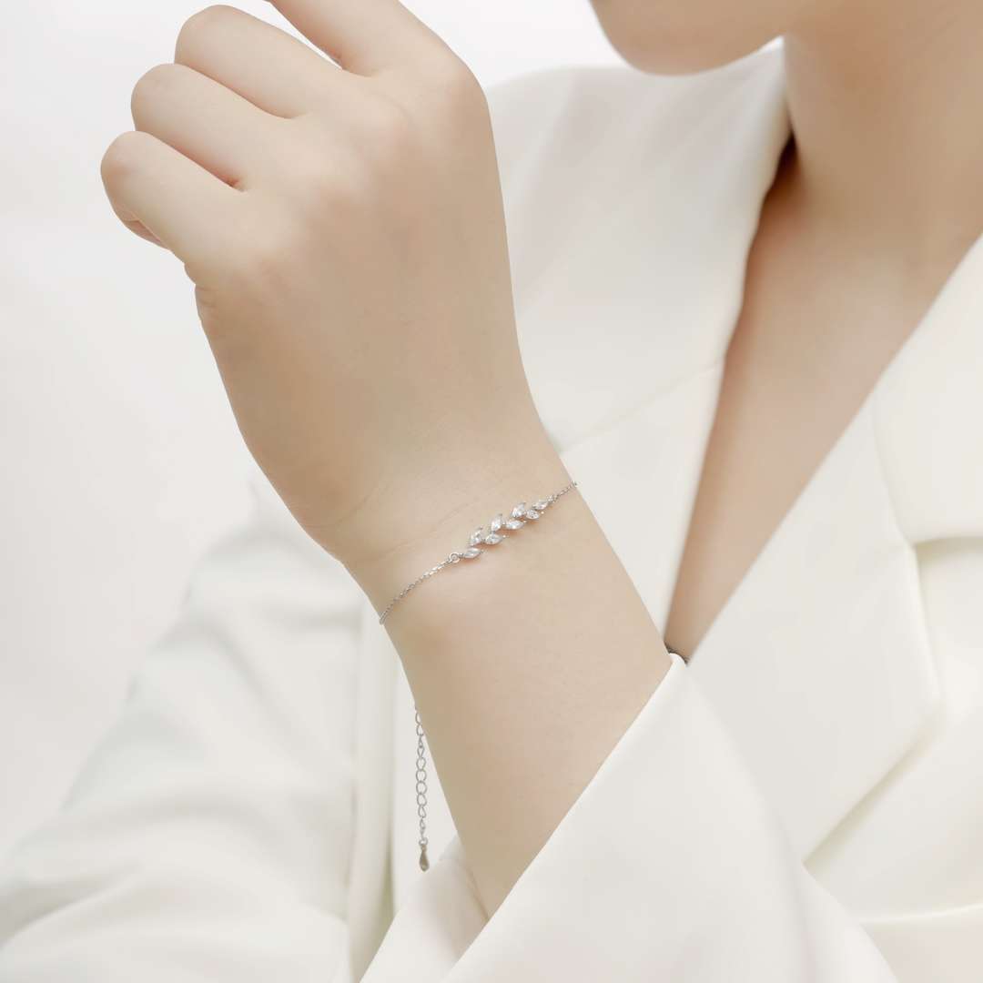 [ELAN LUXE]Elegant Wheat Leaves Shape Bracelet