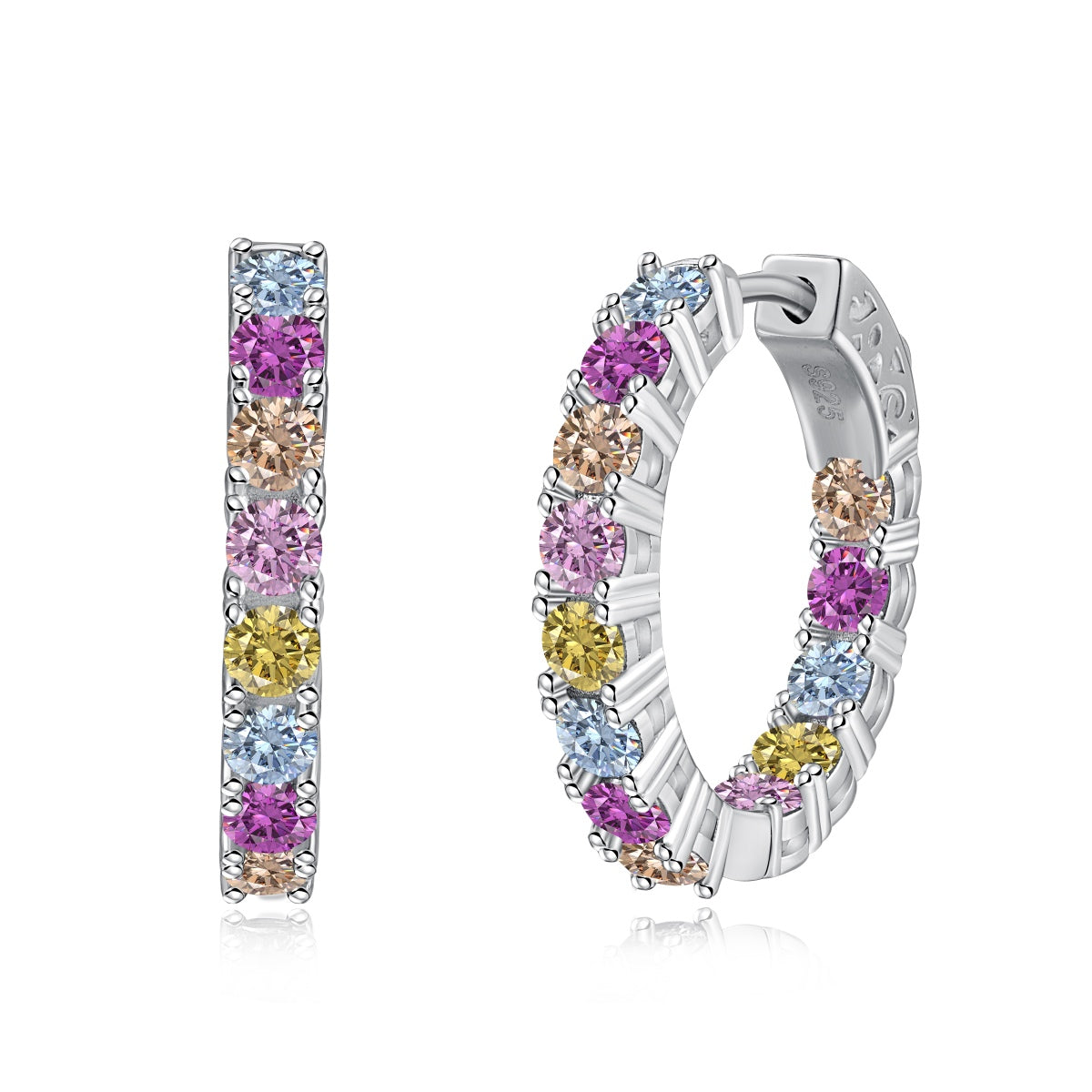 [ELAN LUXE]Unique Round Cut Daily Earrings