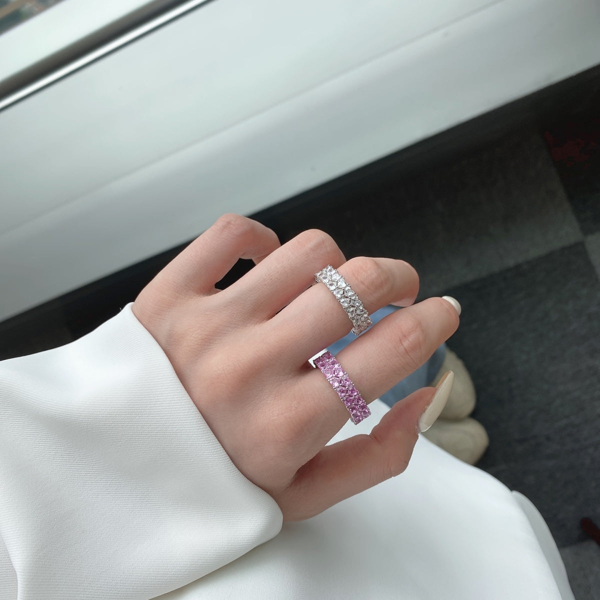 [ELAN LUXE]Sparkling Full Heart Ring