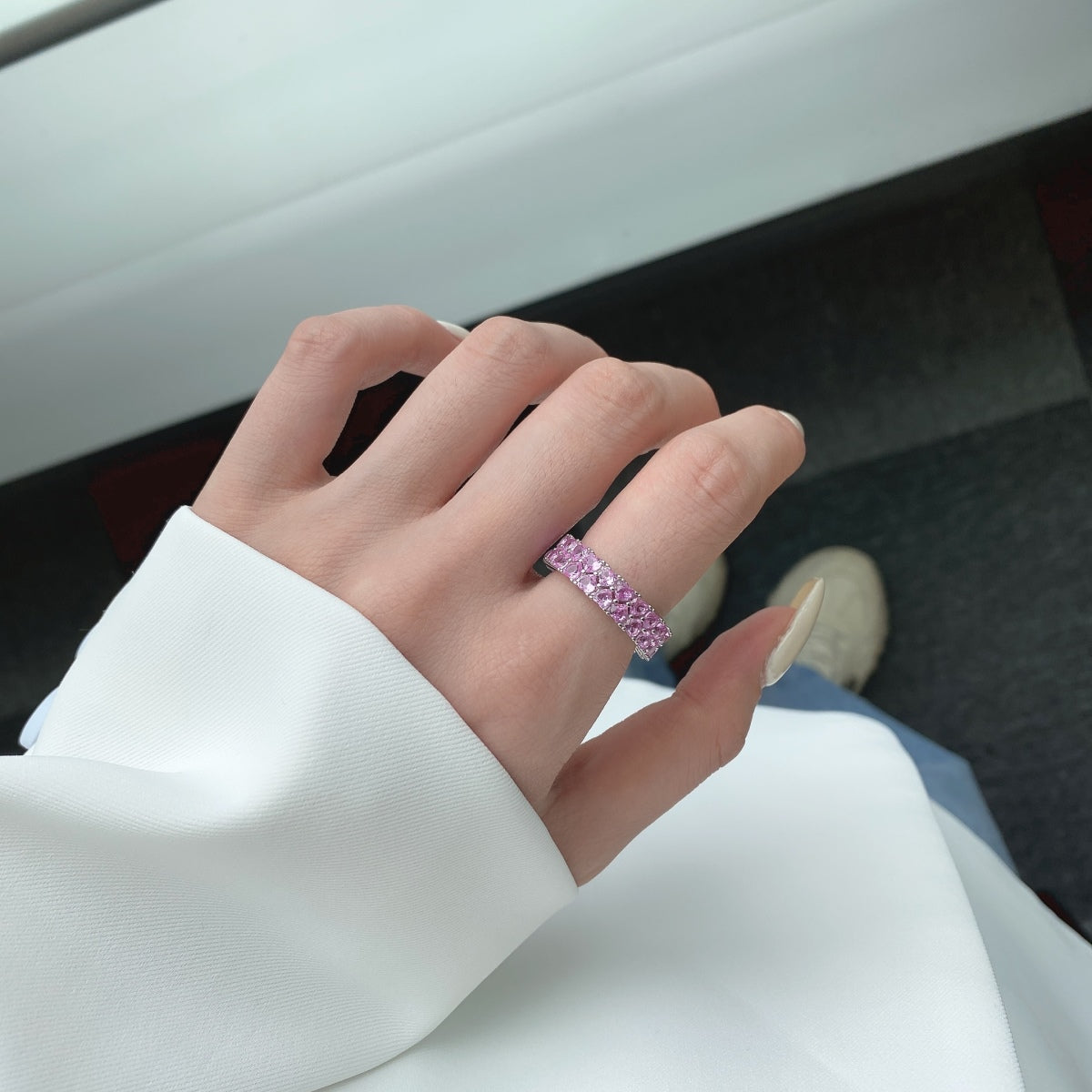 [ELAN LUXE]Sparkling Full Heart Ring
