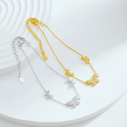 [ELAN LUXE]Delicate Butterfly Pendant Bracelet