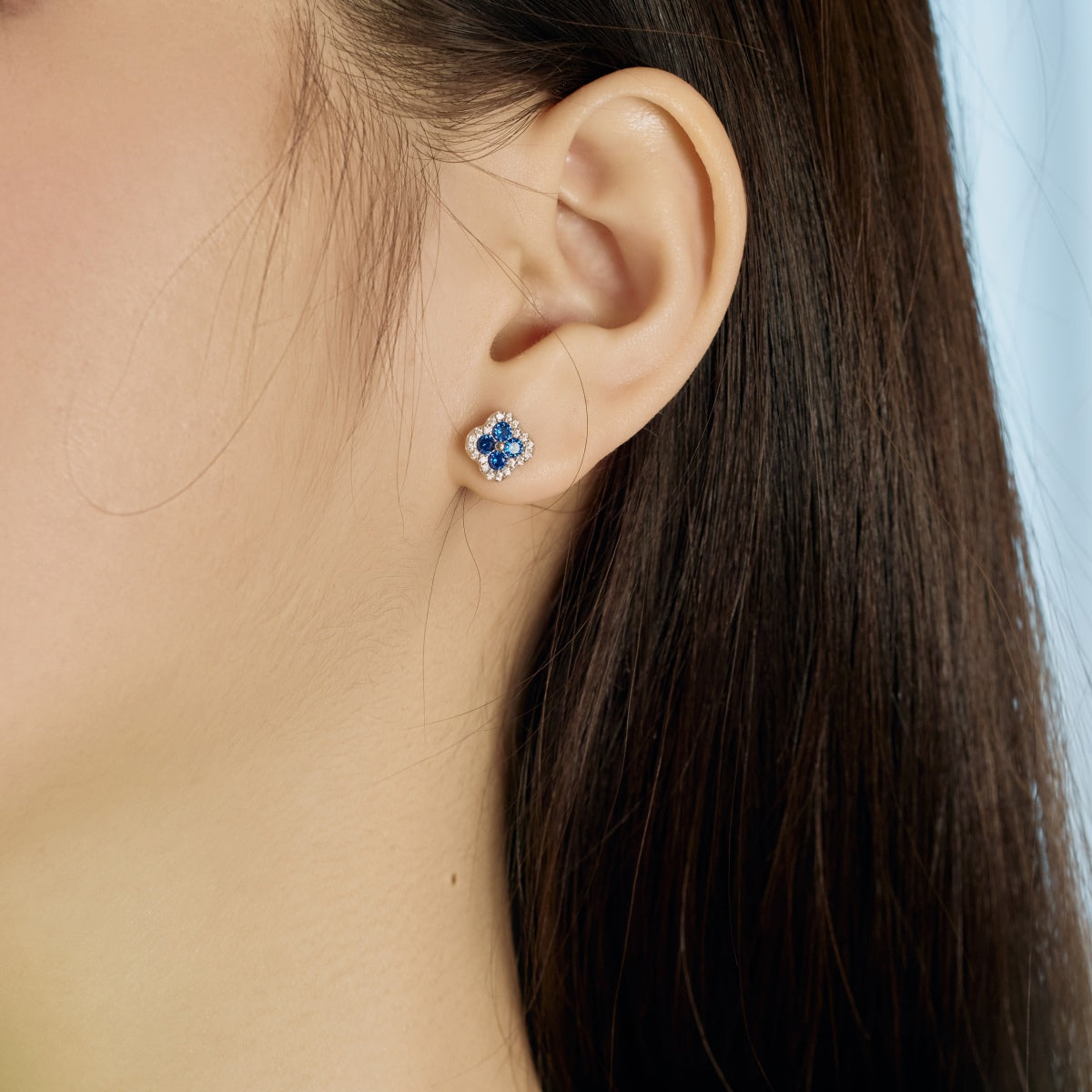 [ELAN LUXE]Four-Leaf Clover Flower Shaped Earrings