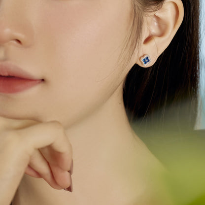 [ELAN LUXE]Four-Leaf Clover Flower Shaped Earrings