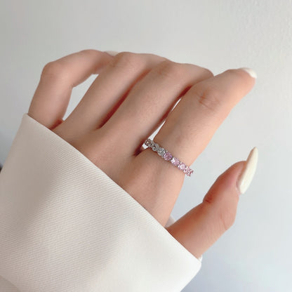 [ELAN LUXE]Sparkling Round Cut Tennis Ring