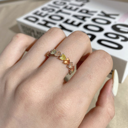 [ELAN LUXE]0.25 Carat Radiant Romance Heart Cut Lover Ring