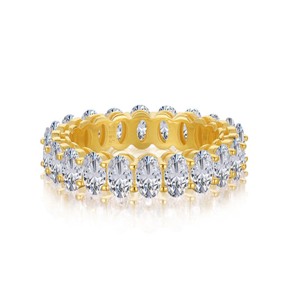 [ELAN LUXE]Ornate Oval Cut Tennis Ring
