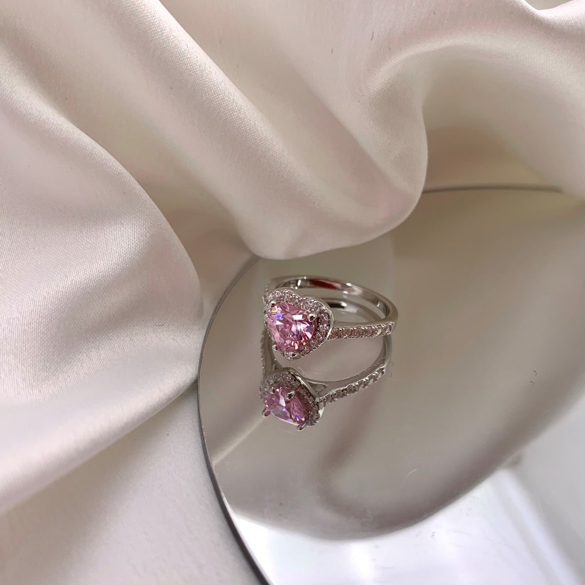 [ELAN LUXE]Eternity Splashy Romantic Heart Shape Lover Ring