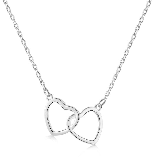 [ELAN LUXE]Sterling Silver Love Double Ring Necklace