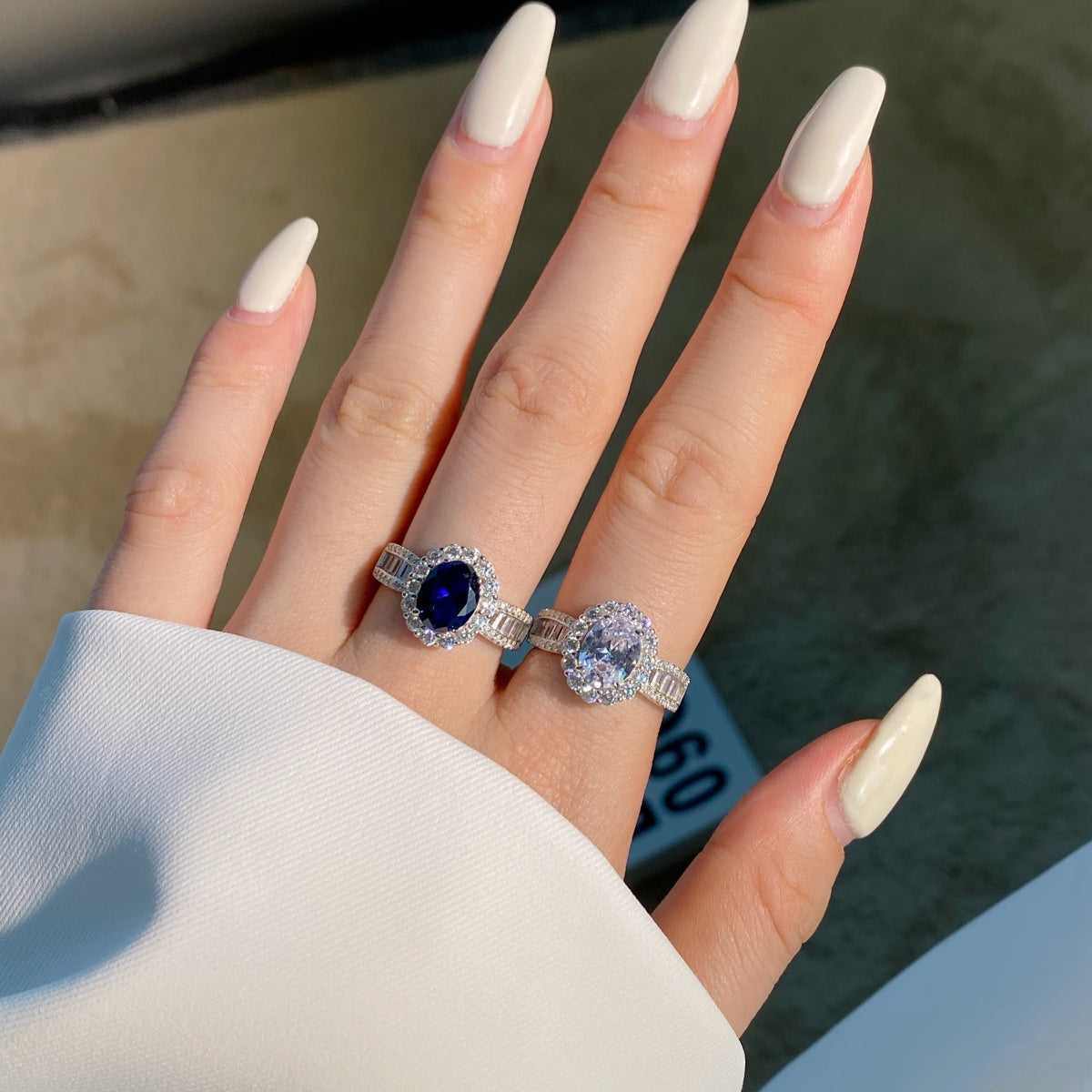 [ELAN LUXE]1.5 Carat Dazzling Charming Oval Cut Banquet Ring