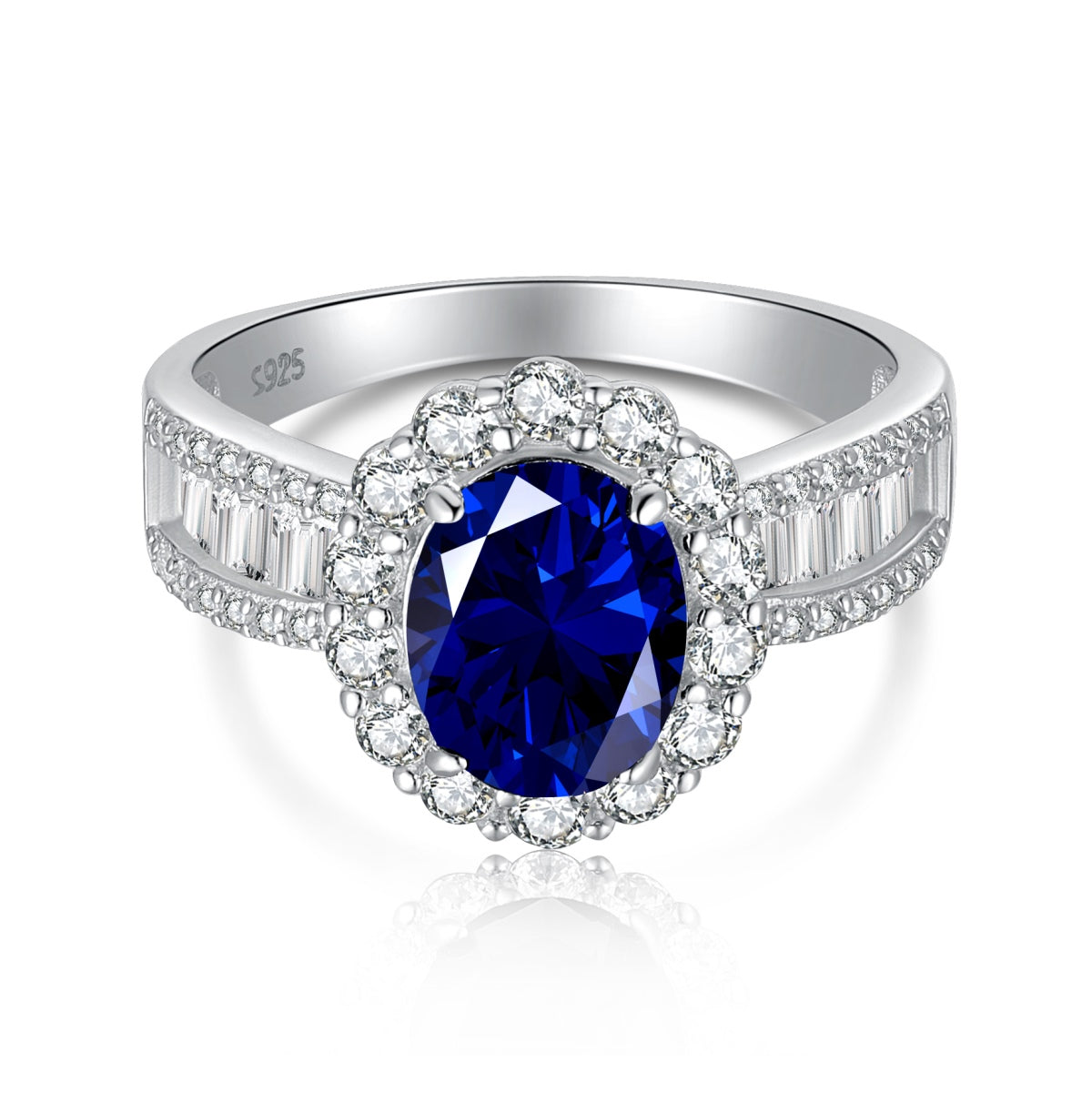 [ELAN LUXE]1.5 Carat Dazzling Charming Oval Cut Banquet Ring