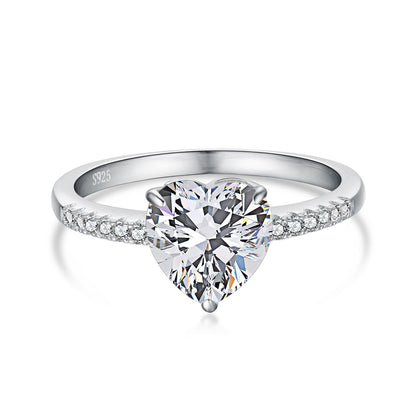 [ELAN LUXE]2.0 Carat Dazzling Lustrous Heart Cut Lover Ring