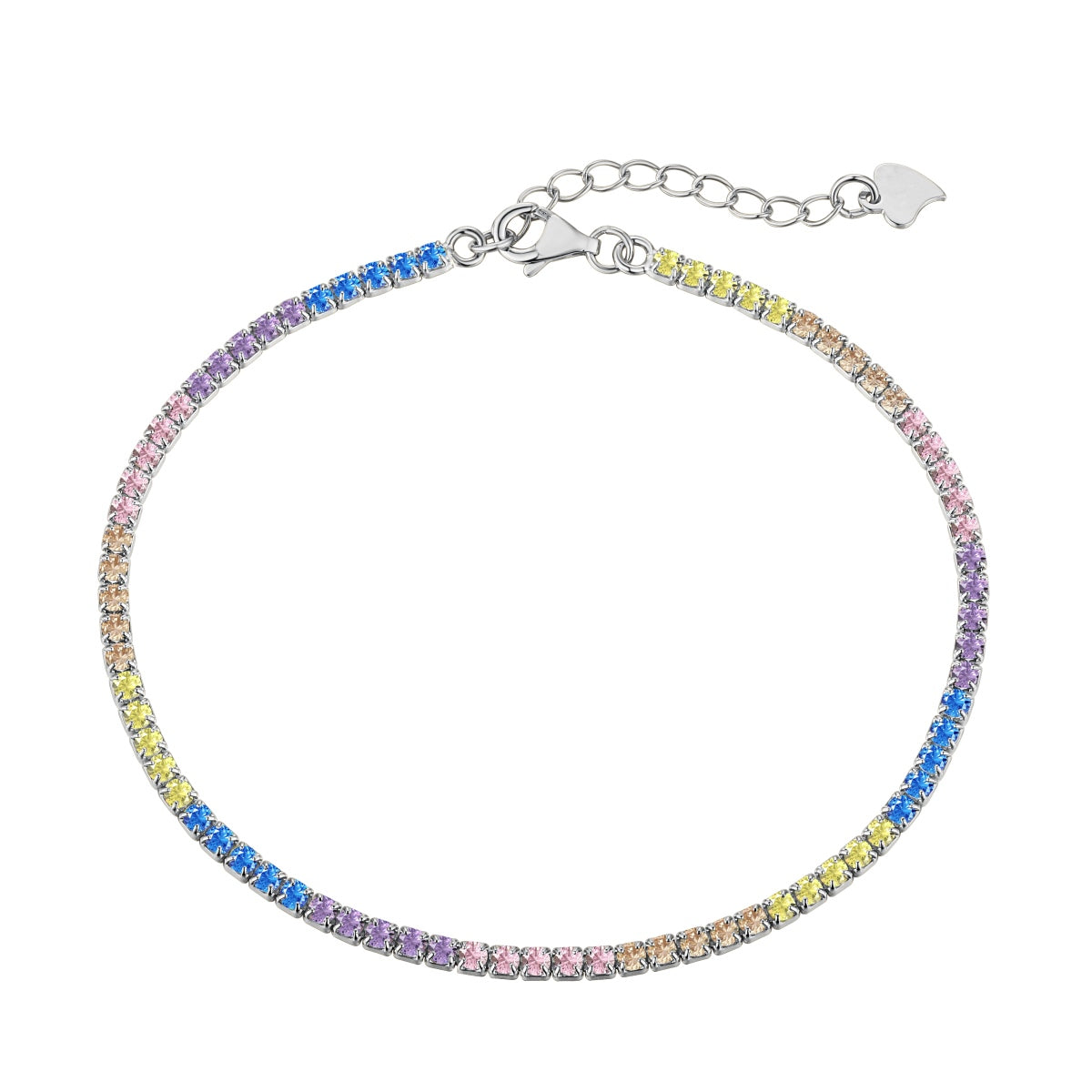 [ELAN LUXE]Dazzling Colorful Round Cut Daily Bracelet