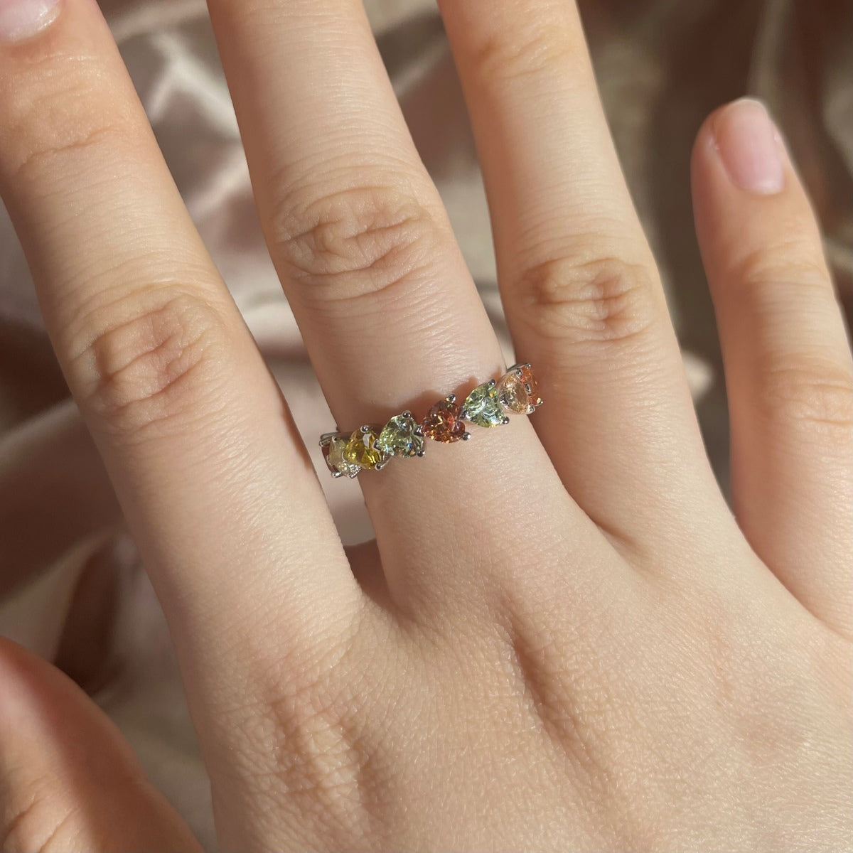 [ELAN LUXE]0.25 Carat Radiant Romance Heart Cut Lover Ring