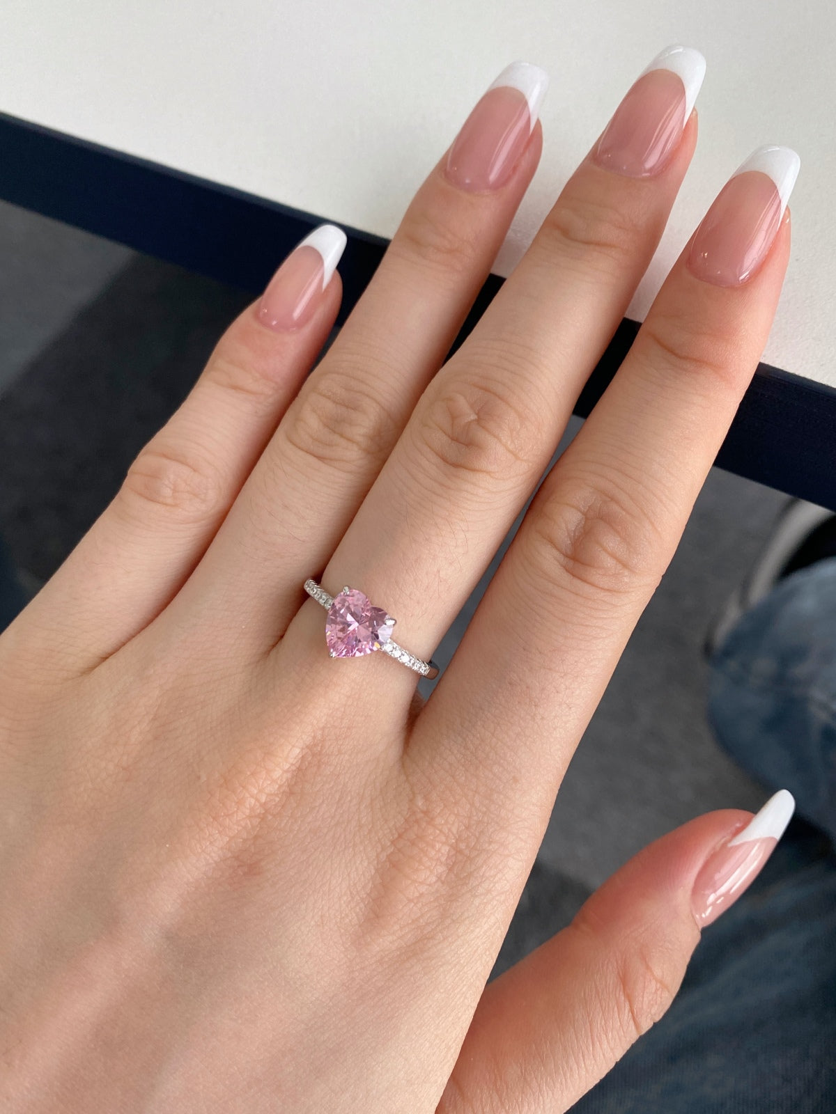 [ELAN LUXE]2.0 Carat Dazzling Lustrous Heart Cut Lover Ring