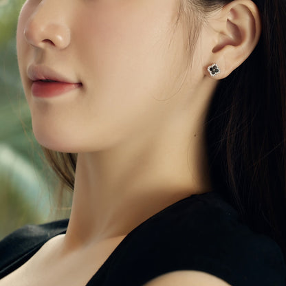 [ELAN LUXE]Four-Leaf Clover Flower Shaped Earrings