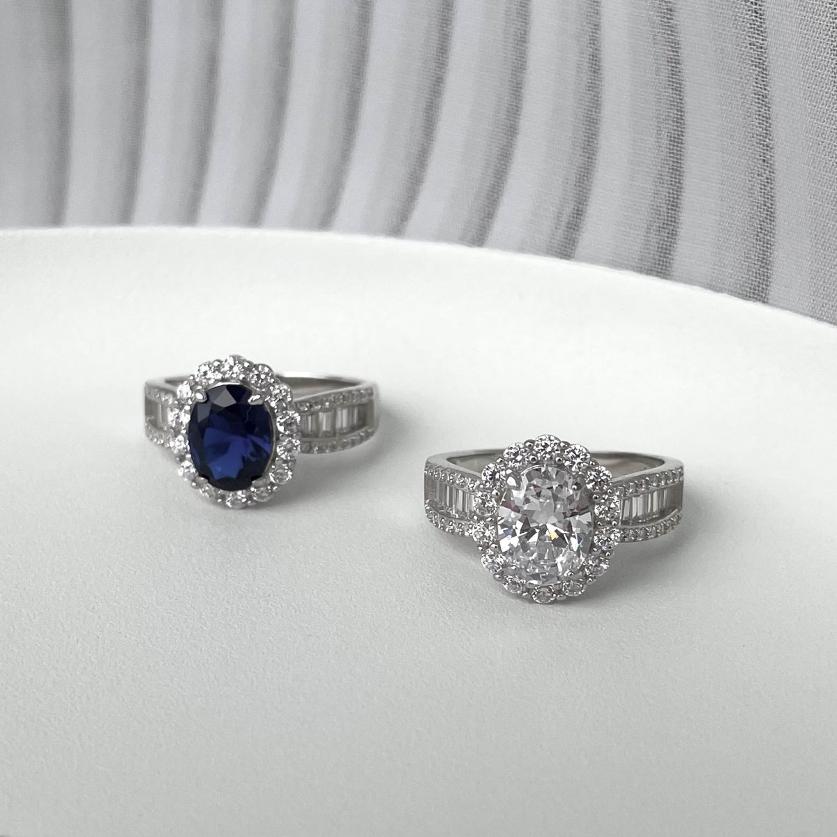[ELAN LUXE]1.5 Carat Dazzling Charming Oval Cut Banquet Ring