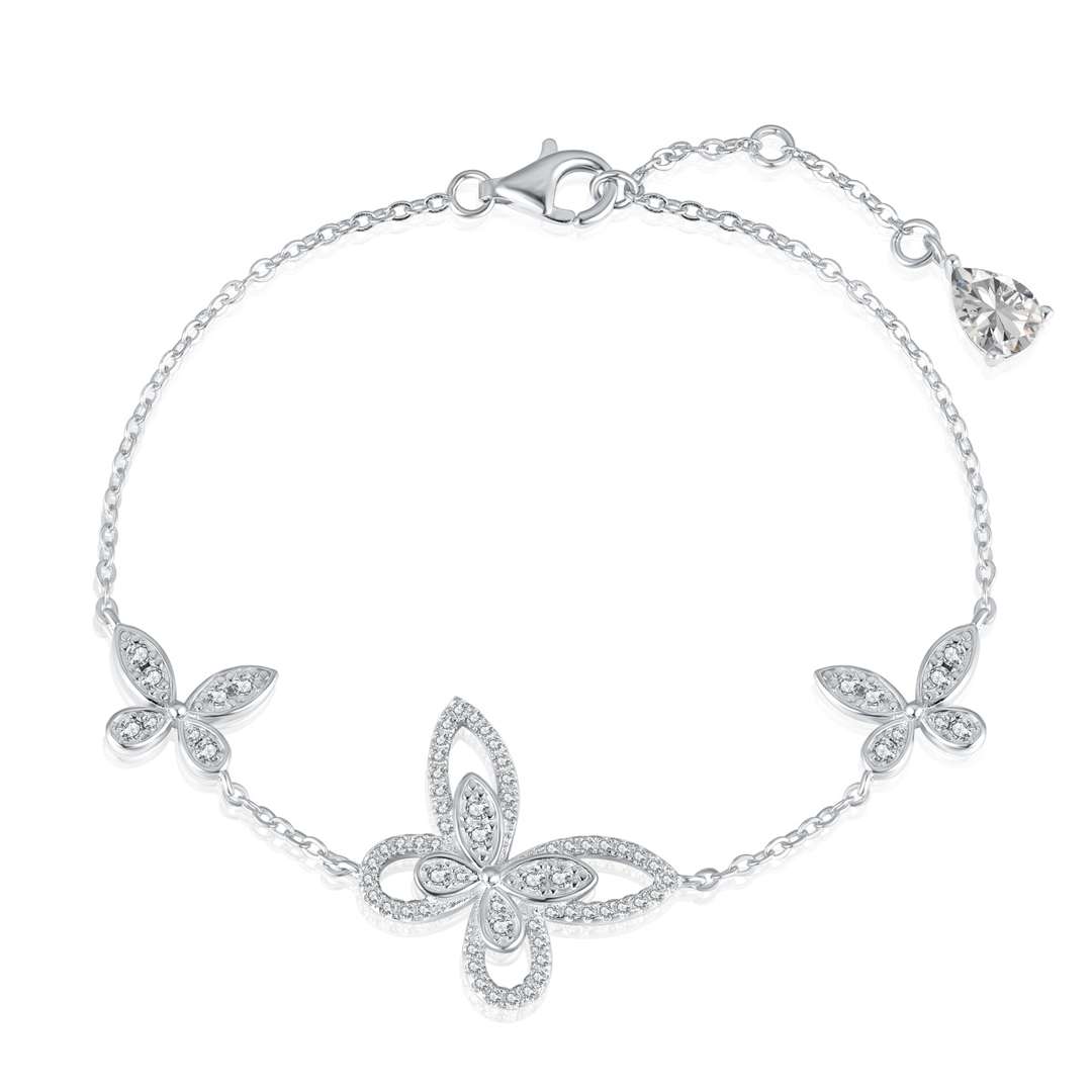 [ELAN LUXE]Delicate Butterfly Pendant Bracelet