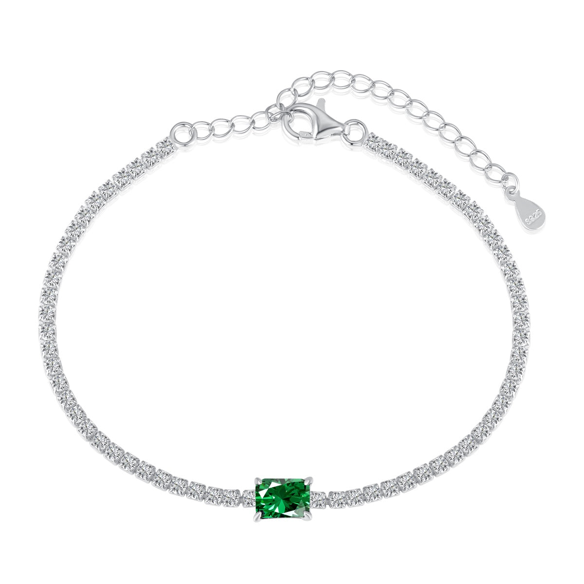 [ELAN LUXE]1.0 Carat Unique Emerald Cut Banquet Bracelet