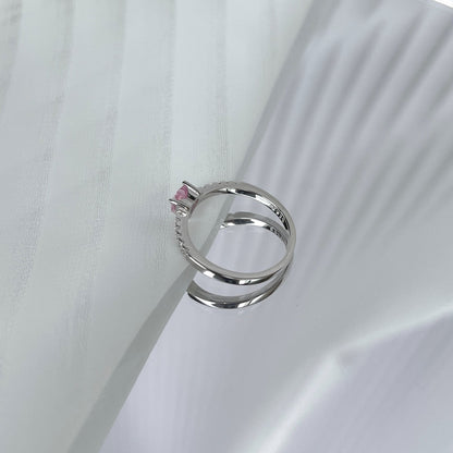 [ELAN LUXE]0.5 Carat CaratEternity Charming Heart Shape Lover Ring