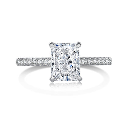 [ELAN LUXE]2.0 Carat Dazzling Sparkling Radiant Cut Party Ring