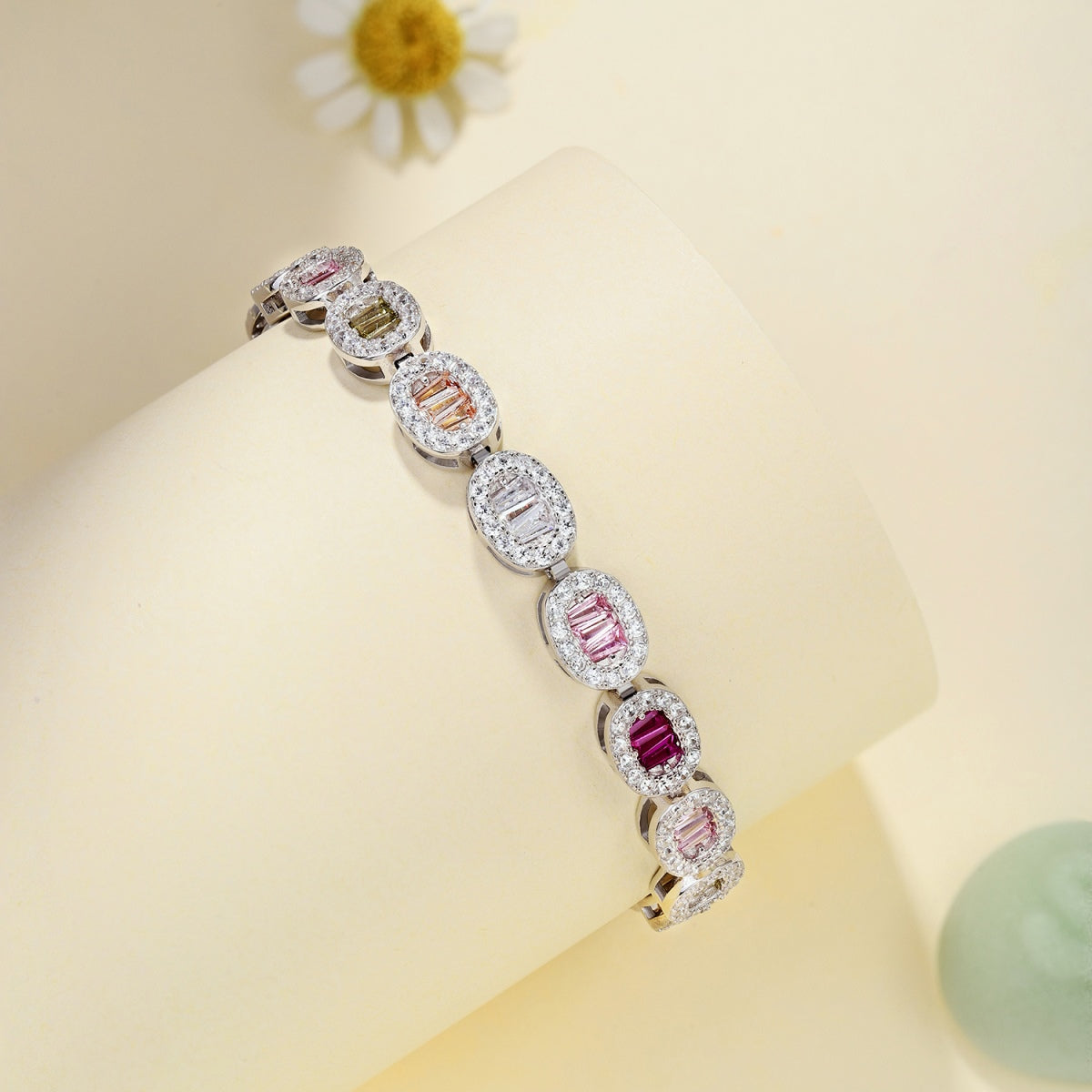 [ELAN LUXE]Exquisite Ornate Emerald Cut Daily Bracelet