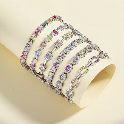 [ELAN LUXE]Exquisite Ornate Emerald Cut Daily Bracelet