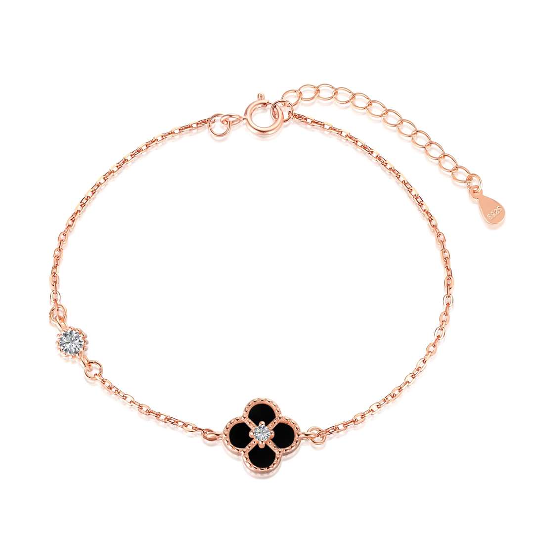 [ELAN LUXE]Delicate Four Leaf Clover Bracelet