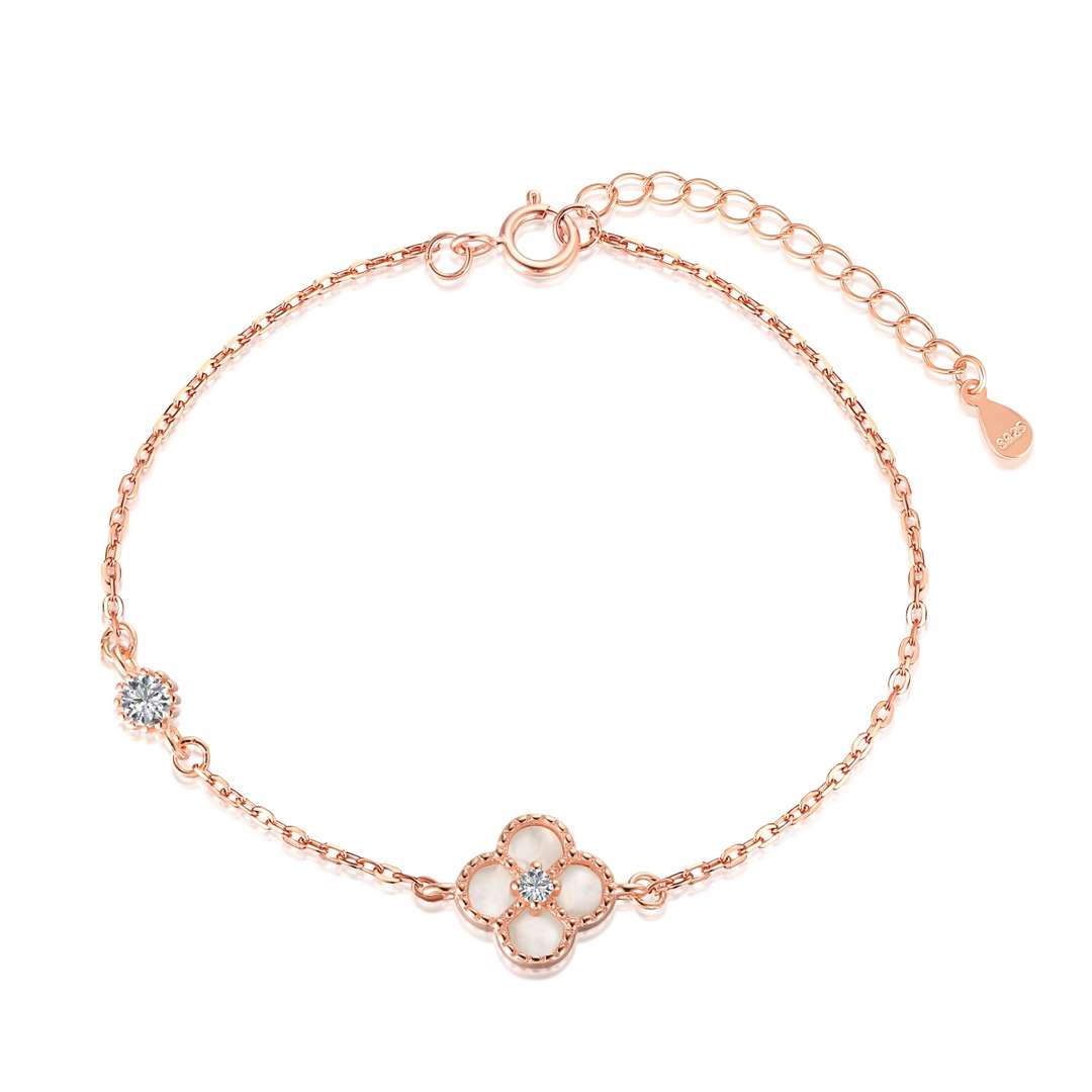 [ELAN LUXE]Delicate Four Leaf Clover Bracelet