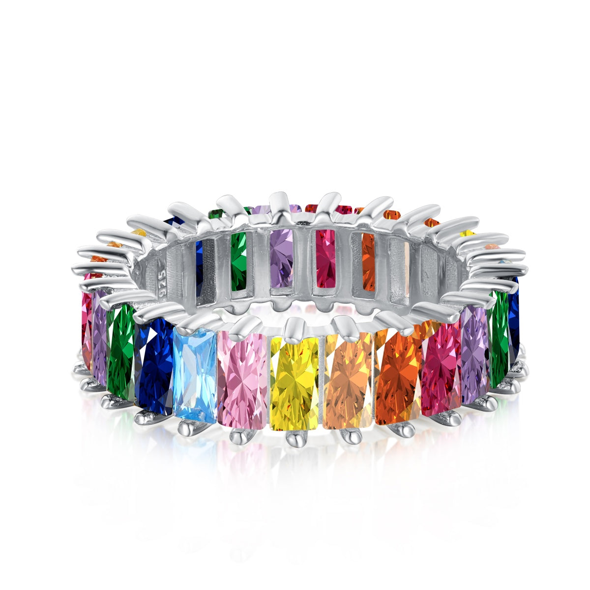 [ELAN LUXE]Unique Colorful Radiant Cut RIng