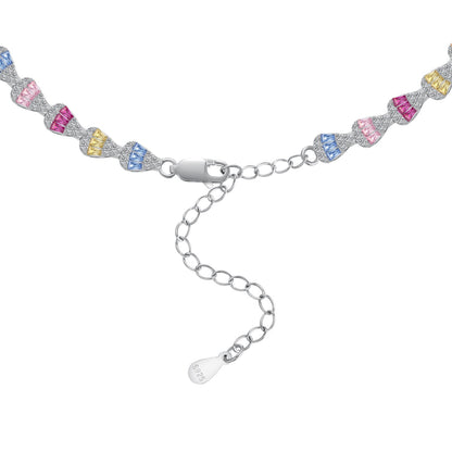 [ELAN LUXE]Radiant Colorful Rainbow Necklace