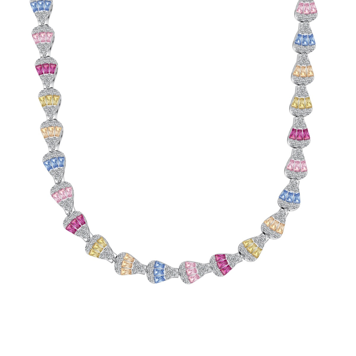 [ELAN LUXE]Radiant Colorful Rainbow Necklace
