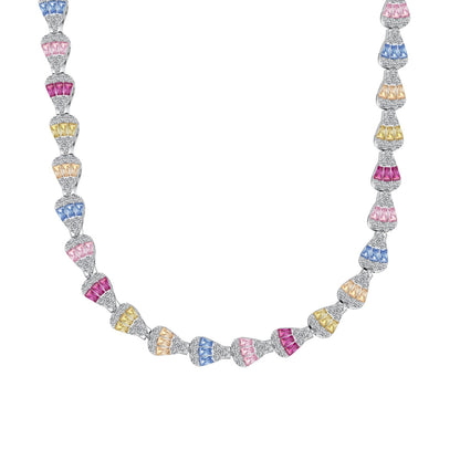 [ELAN LUXE]Radiant Colorful Rainbow Necklace