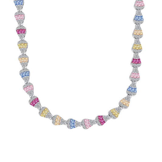 [ELAN LUXE]Radiant Colorful Rainbow Necklace