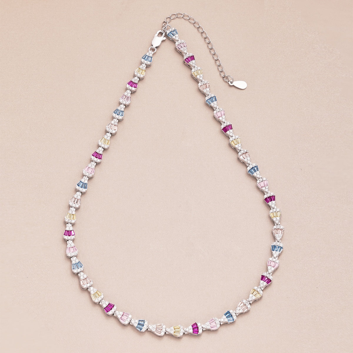 [ELAN LUXE]Radiant Colorful Rainbow Necklace