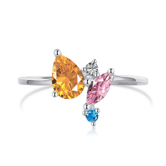 [ELAN LUXE]Radiant Colorful Multi Cut Daily Ring