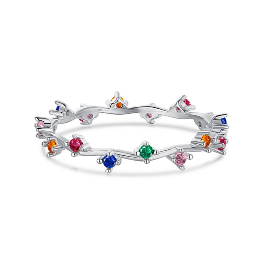 [ELAN LUXE]Radiant Colorful Round Cut Daily Ring