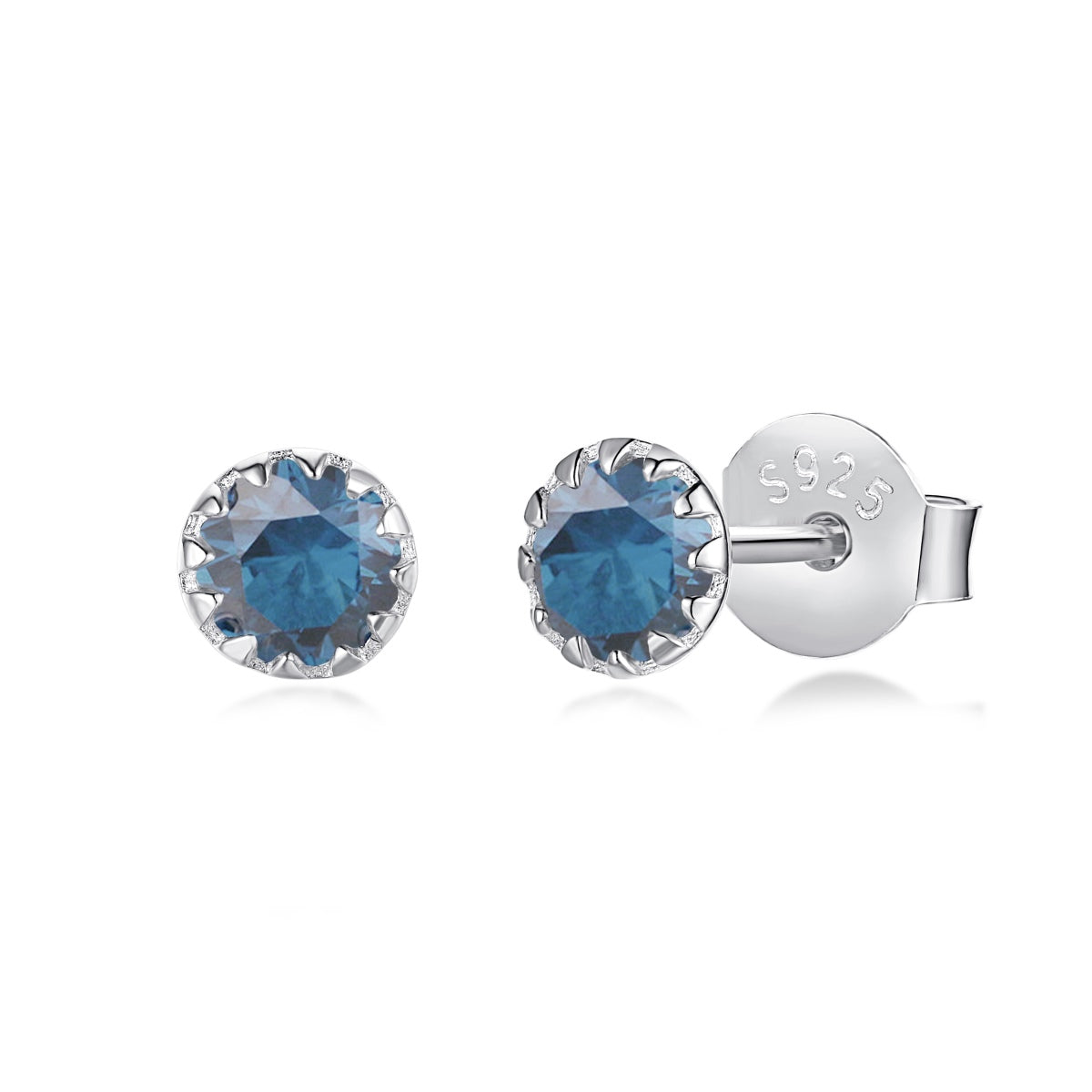 [ELAN LUXE]Sparkling Colorful Round Shape Earrings