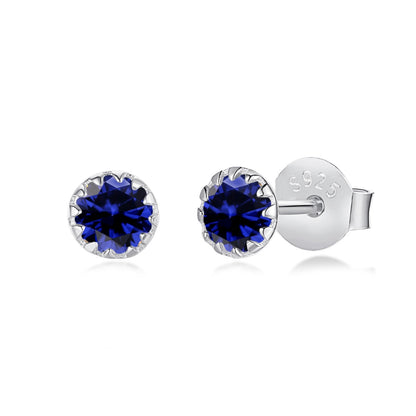 [ELAN LUXE]Sparkling Colorful Round Shape Earrings