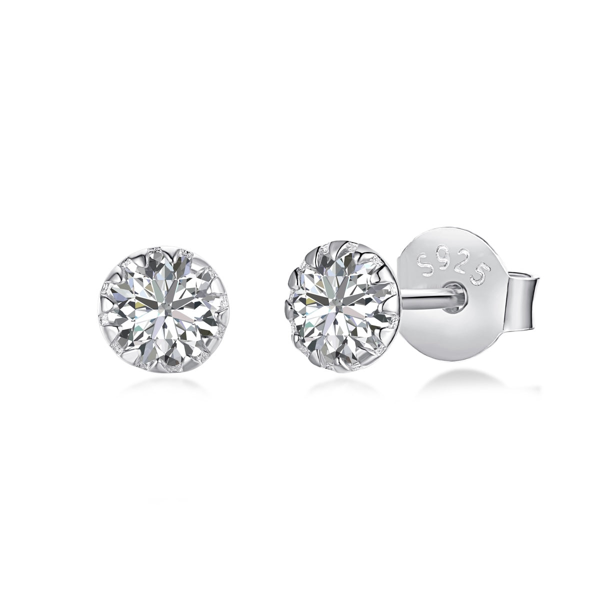 [ELAN LUXE]Sparkling Colorful Round Shape Earrings