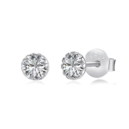 [ELAN LUXE]Sparkling Colorful Round Shape Earrings
