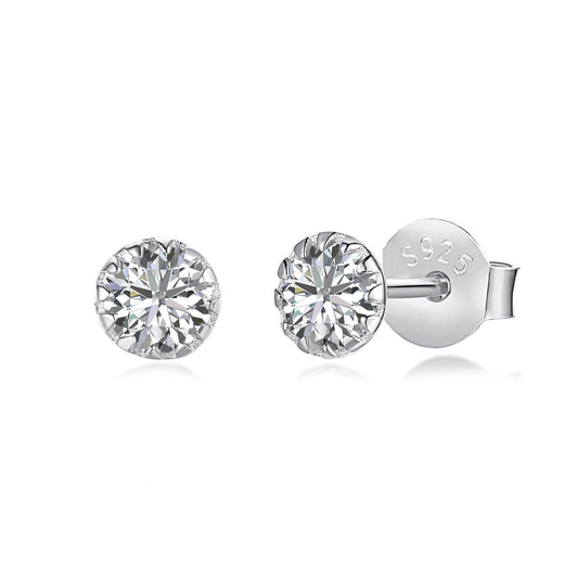 [ELAN LUXE]Sparkling Colorful Round Shape Earrings